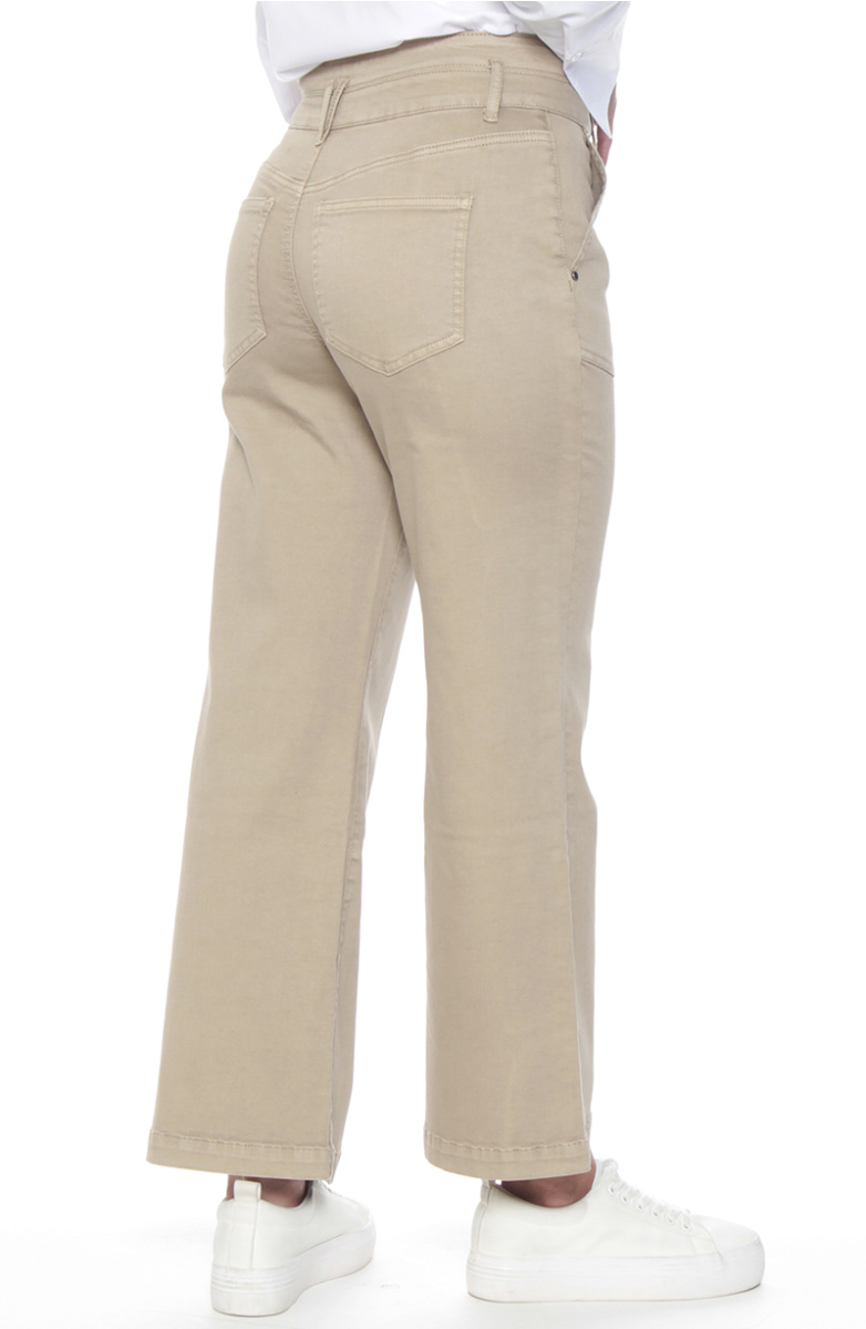 PANTALON CROP CARGO TIRO ALTO PRETINA MEDIA 2 BOTONES