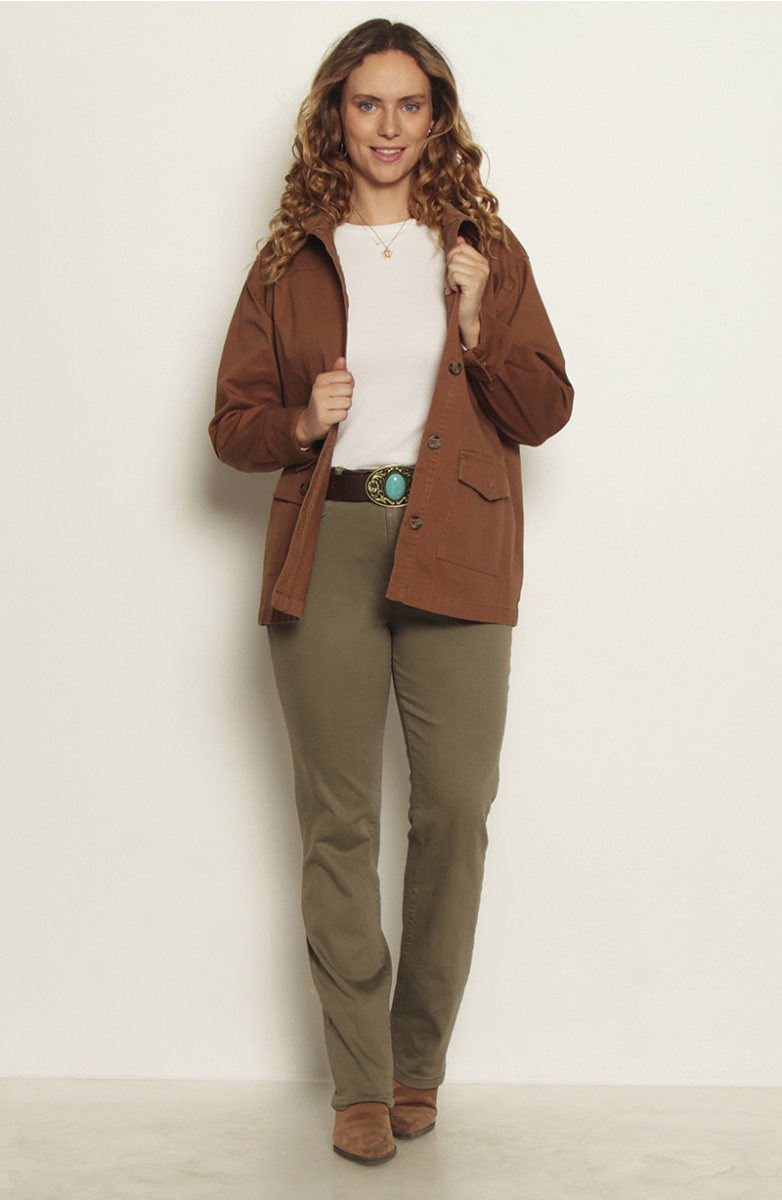PANTALON RECTO TIRO ALTO PRETINA 1 BOTON
