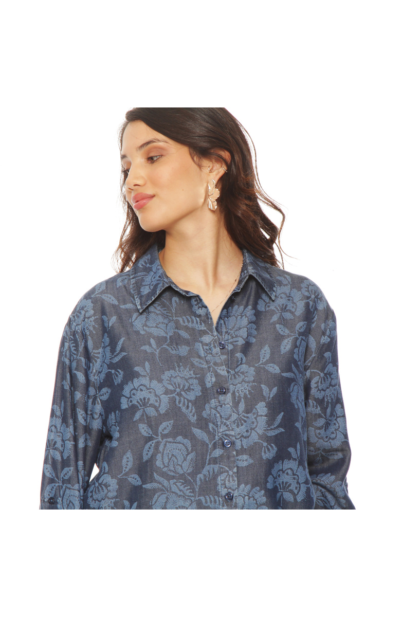 BLUSA MANGA LARGA LYOCELL ESTAMPADO