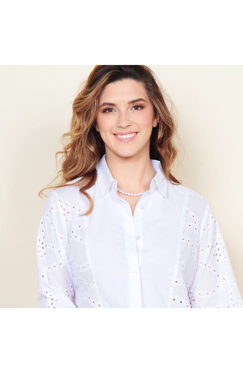 BLUSA ABOTONADA MANGA LARGA SCHIFFLI