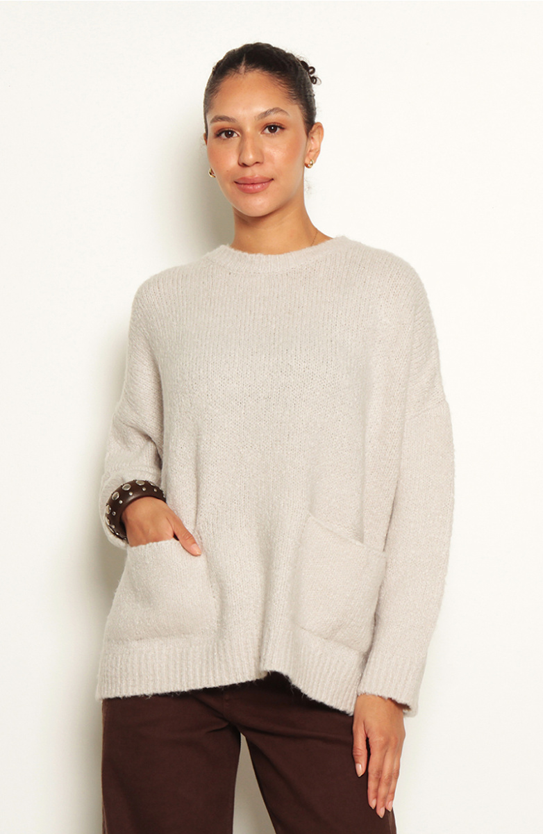 SWEATER MANGA LARGA ESCOTE REDONDO