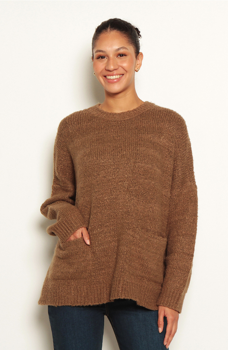 SWEATER MANGA LARGA ESCOTE REDONDO