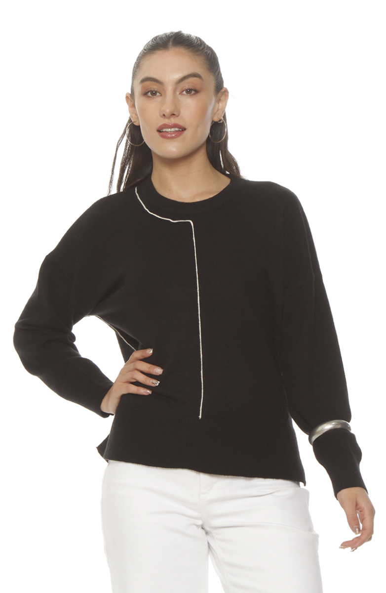 SWEATER MANGA LARGA ESCOTE REDONDO