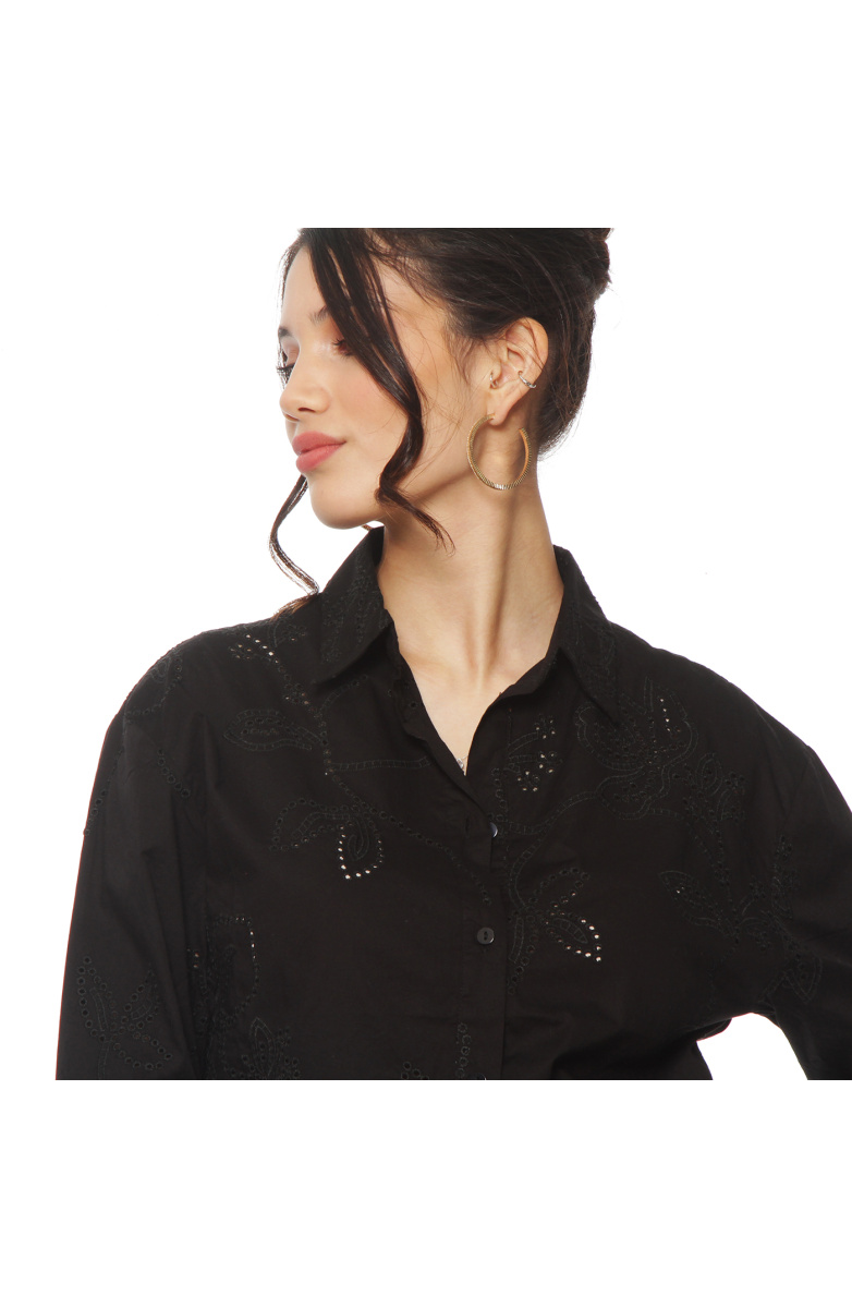 BLUSA MANGA LARGA EMBROIDERY ABOTONADA EN DELANTERO