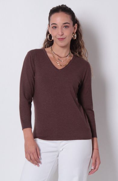 SWEATER MANGA 3/4 ESCOTE V
