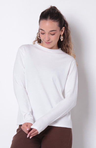 SWEATER MANGA LARGA ESCOTE REDONDO