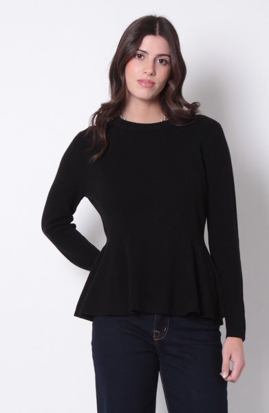 SWEATER MANGA LARGA CUELLO REDONDO