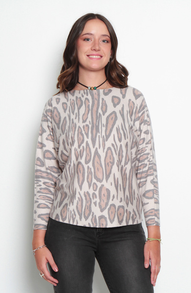 SWEATER MANGA 3/4 SUBLIMADO ESCOTE REDONDO