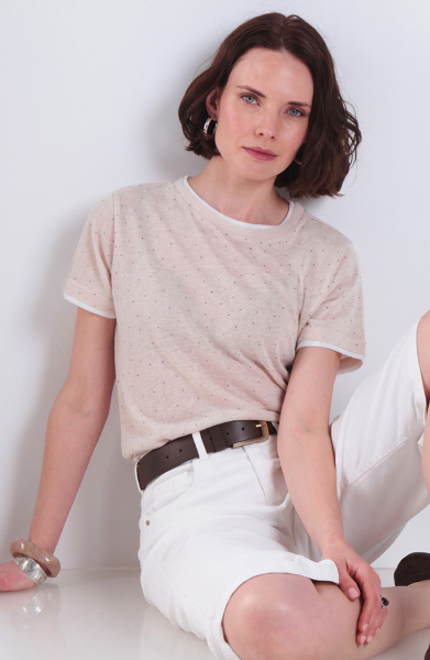 Polera Manga Corta Escote Redondo