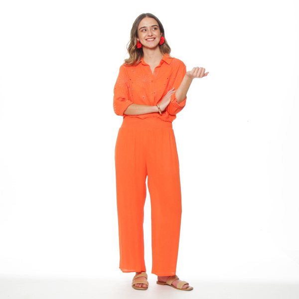 PANTALON WIDE LEG TIRO ALTO PRETINA ELASTICADA