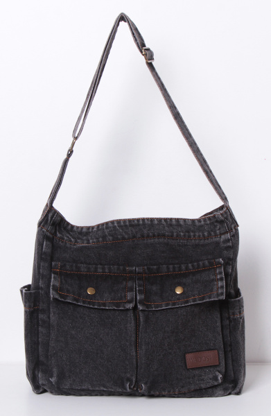 BOLSO DENIM CON BOLSILLOS