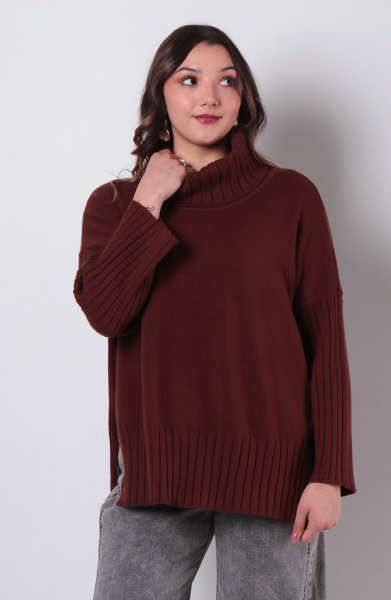 SWEATER MANGA LARGA CUELLO ALTO