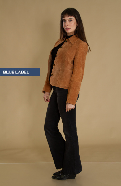CHAQUETA MANGA LARGA CUERO