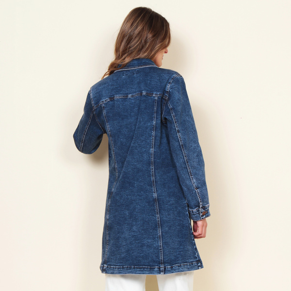 Chaqueta Wados Casacas Wados CHAQUETA LARGA MANGA LARGA DENIM CON