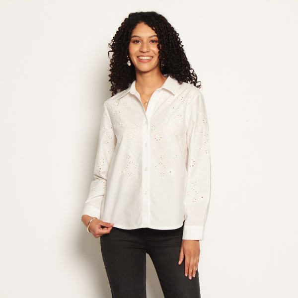 BLUSA MANGA LARGA CON BRODERY EN DELANTERO