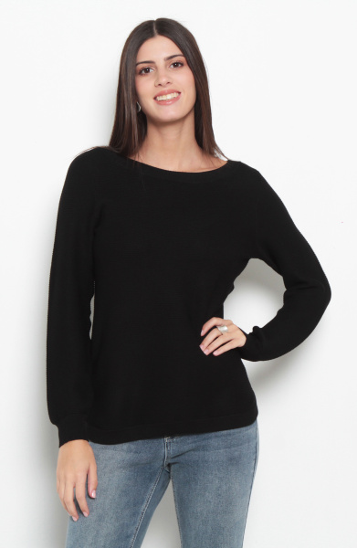 SWEATER MANGA LARGA ESCOTE REDONDO