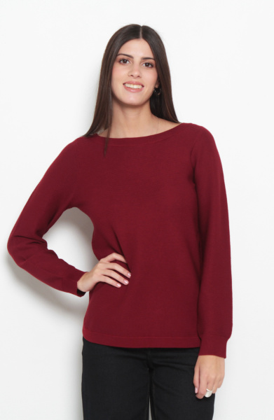SWEATER MANGA LARGA ESCOTE REDONDO