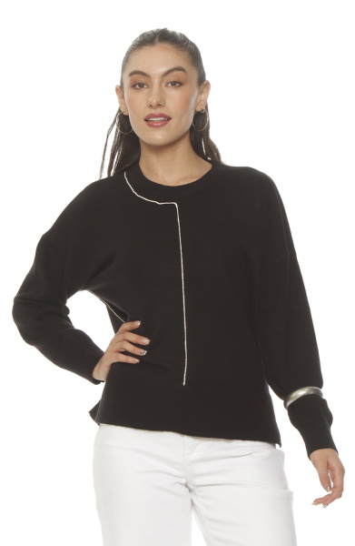 SWEATER MANGA LARGA ESCOTE REDONDO