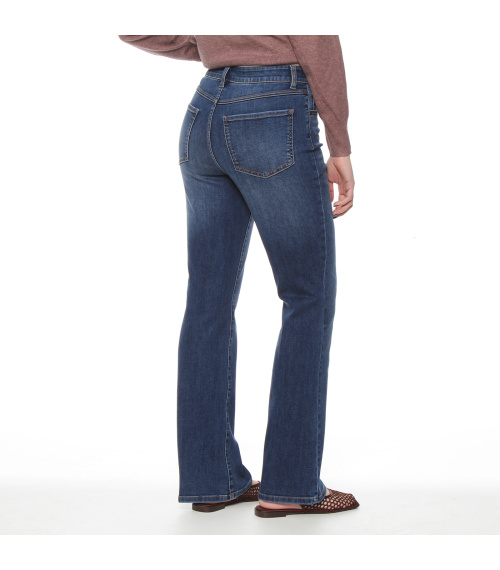 JEANS RECTO TIRO ALTO PRETINA BASICA 1 BOTON