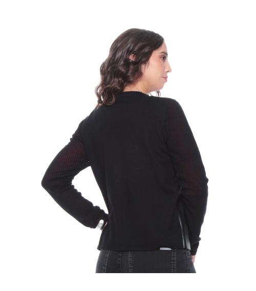 CHAQUETA MANGA LARGA CUERO ECOLOGICO