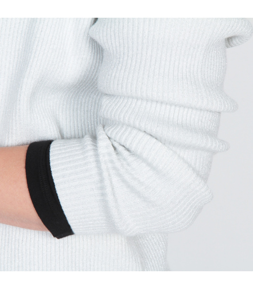 CHALECO MANGA LARGA CON LUREX