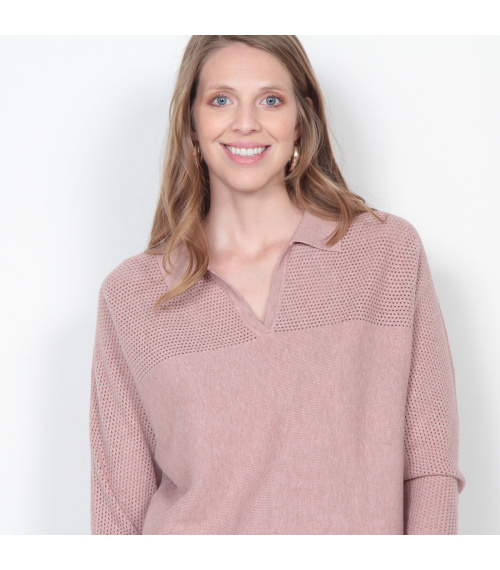 SWEATER MANGA 3/4 SOLIDO ESCOTE V