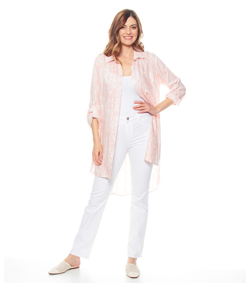 BLUSA BLUSON TIE DYE MANGA LARGA AJUSTABLE CUELLO CAMISERO
