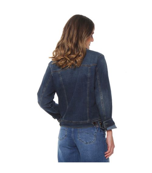 CHAQUETA MANGA LARGA DENIM CON BOLSILLOS