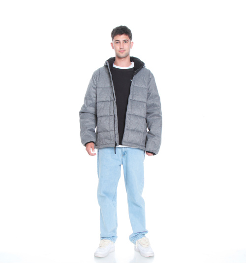 PARKA HOMBRE MANGA LARGA CON CAPUCHA Y BOLSILLO