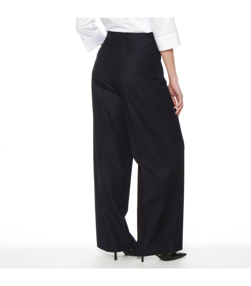 PANTALON RECTO TIRO ALTO PRETINA BASICA