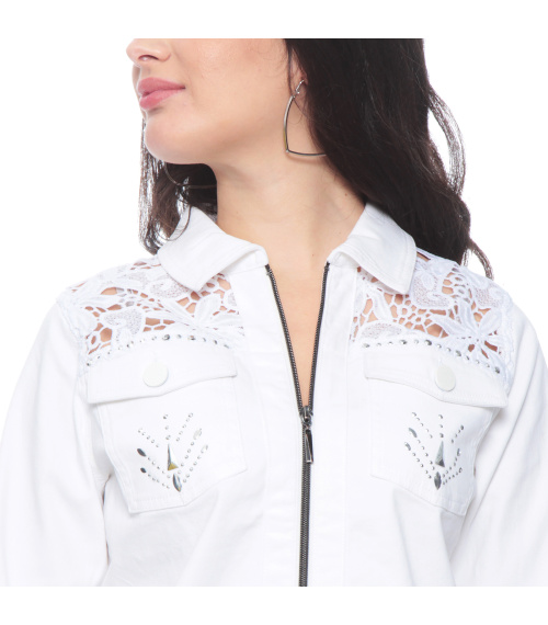 CHAQUETA MANGA LARGA CON APLICACION EN CANESU
