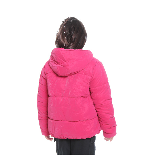 PARKA NINA MANGA LARGA CON BOLSILLO Y CAPUCHA