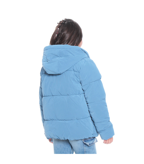 PARKA NINA MANGA LARGA CON BOLSILLO Y CAPUCHA