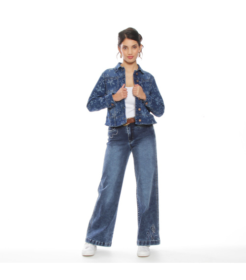 CHAQUETA DENIM FULL PRINT