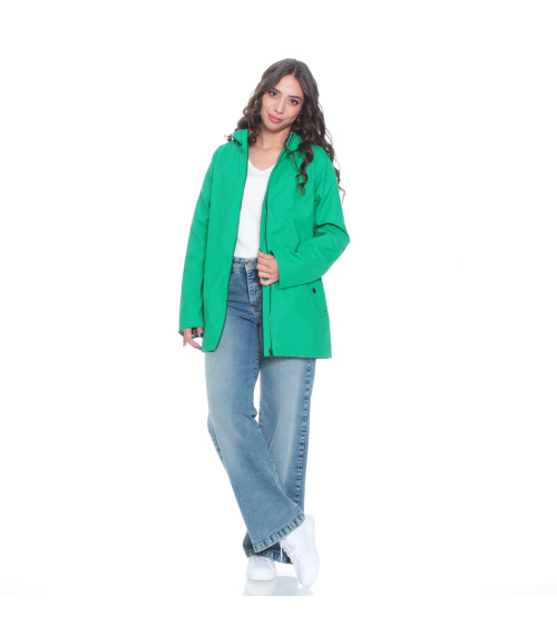 CHAQUETA IMPERMEABLE MANGA LARGA CON CAPUCHA