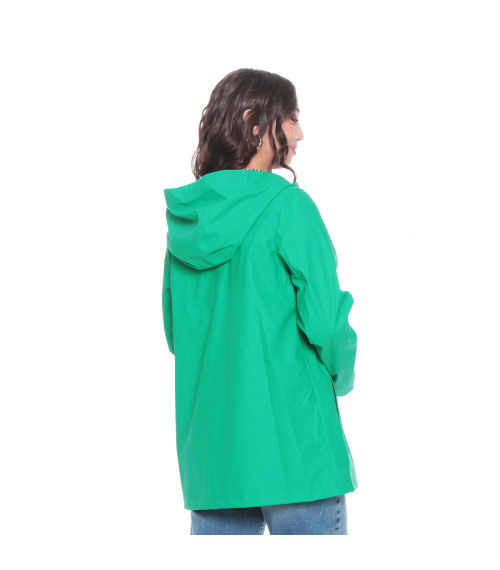 CHAQUETA IMPERMEABLE MANGA LARGA CON CAPUCHA