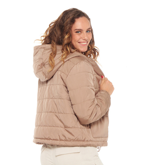 PARKA MANGA LARGA CON CIERRE Y BOLSILLOS