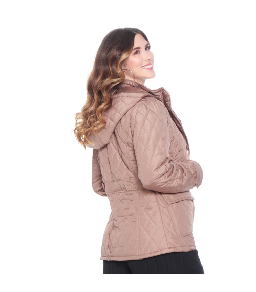 PARKA MANGA LARGA CON CAPUCHA Y BOLSILLOS