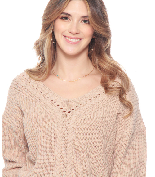SWEATER MANGA LARGA  ESCOTE REDONDO