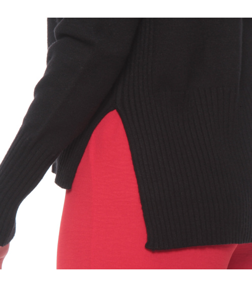 SWEATER MANGA LARGA SOLIDO CUELLO ALTO