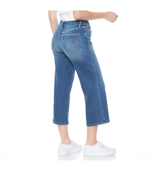 JEANS CROP TIRO ALTO PRETINA BASICA 1  BOTON