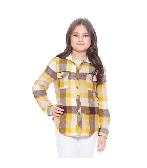 BLUSA INFANTIL ESCOCES CON GORRO