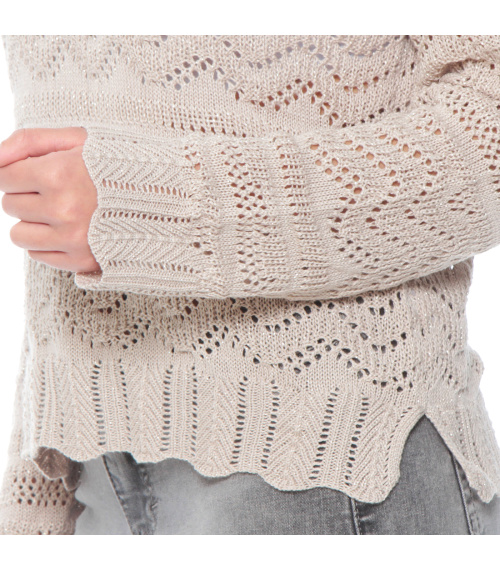 SWEATER MANGA LARGA CON LUREX  ESCOTE REDONDO