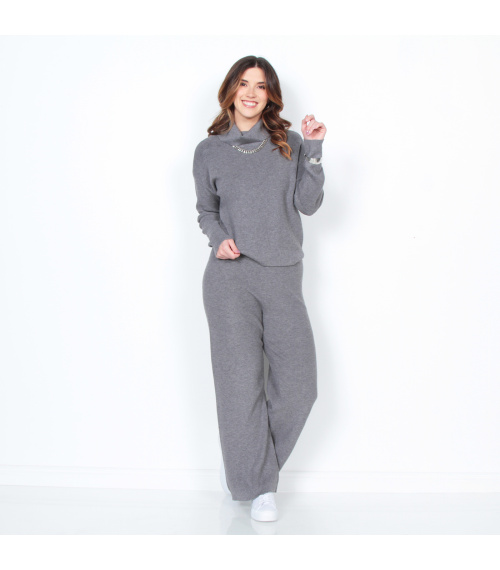 PANTALON WIDE LEG TIRO ALTO PRETINA ELASTICADA