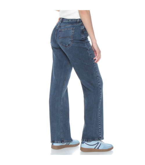JEANS RECTO TIRO ALTO PRETINA BASICA 1 BOTON