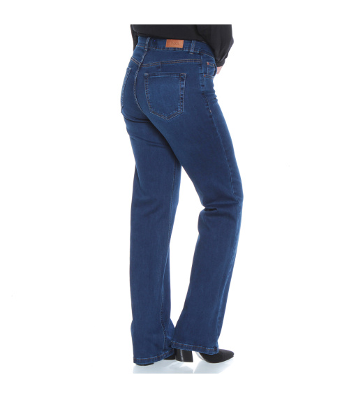 JEANS RECTO  TIRO ALTO PUSH UP PRETINA 1 BOTON