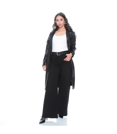 JEANS WIDE LEG TIRO ALTO PRETINA INTERNA 1 BOTON CORTE CENTRO