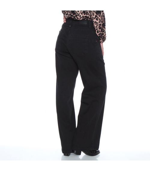 JEANS RECTO CARGO TIRO ALTO PRETINA 1 BOTON