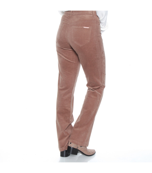 PANTALON RECTO COTELE TIRO ALTO PRETINA BASICA 1 BOTON