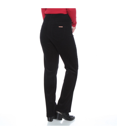PANTALON RECTO COTELE TIRO ALTO PRETINA BASICA 1 BOTON